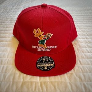 Vintage Red Milwaukee Bucks Hat